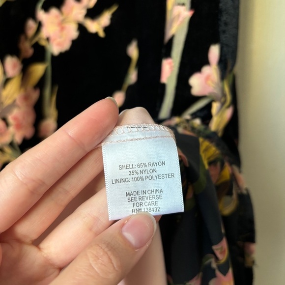 Modcloth Velvet Floral Soiree Saunter Maxi Dress Evening - Picture 10 of 15